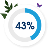 74% donut stat wheel