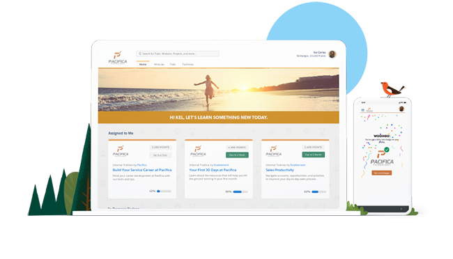 Imagen de la plataforma de experiencia de aprendizaje