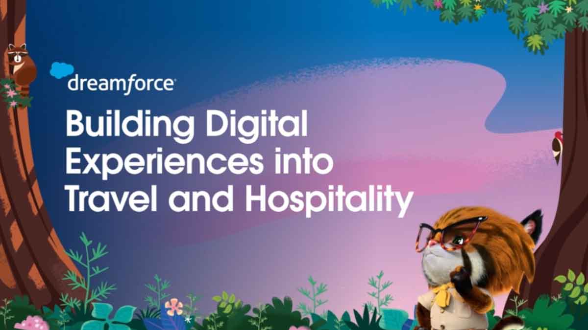 Title page of Building Digital Experiences with Travel and Hospitality presentation