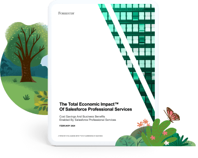 Cover of the Forrester TEI TM report for Professional Services