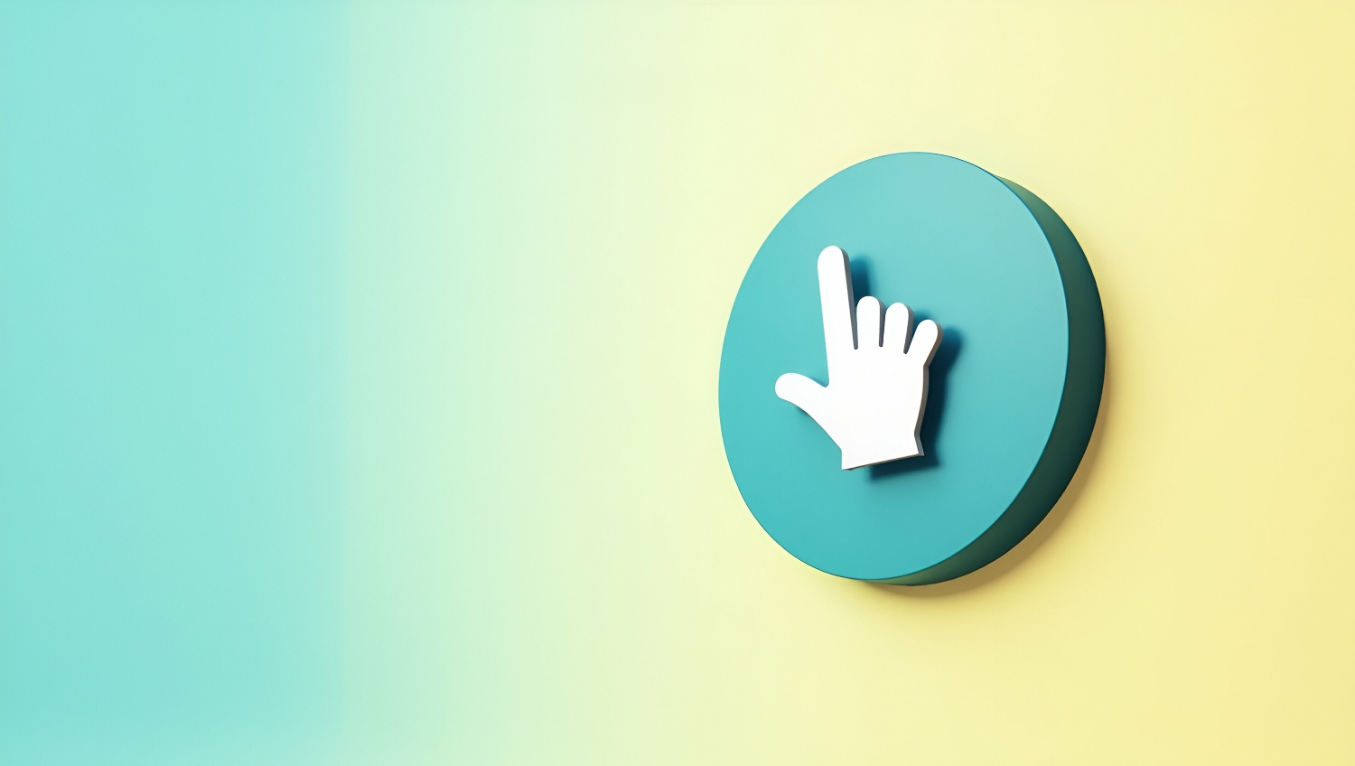 An illustration showing a pointer finger pointing up in a circle, showcasing pay-per-click advertising.