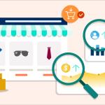 Charts and graphs depicting an optimized ecommerce website showing up in search engines