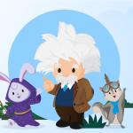 Characters Genie, Einstein, and Flow