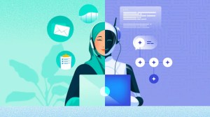 When humans and AI collaborate, they achieve outcomes neither could alone. [Image credit: Aleona Pollauf/Salesforce]