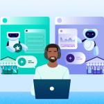 Illustration showcasing autonomous vs assistive agents for small business.