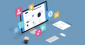 Illustration showcasing AI agents used for small business productivity.