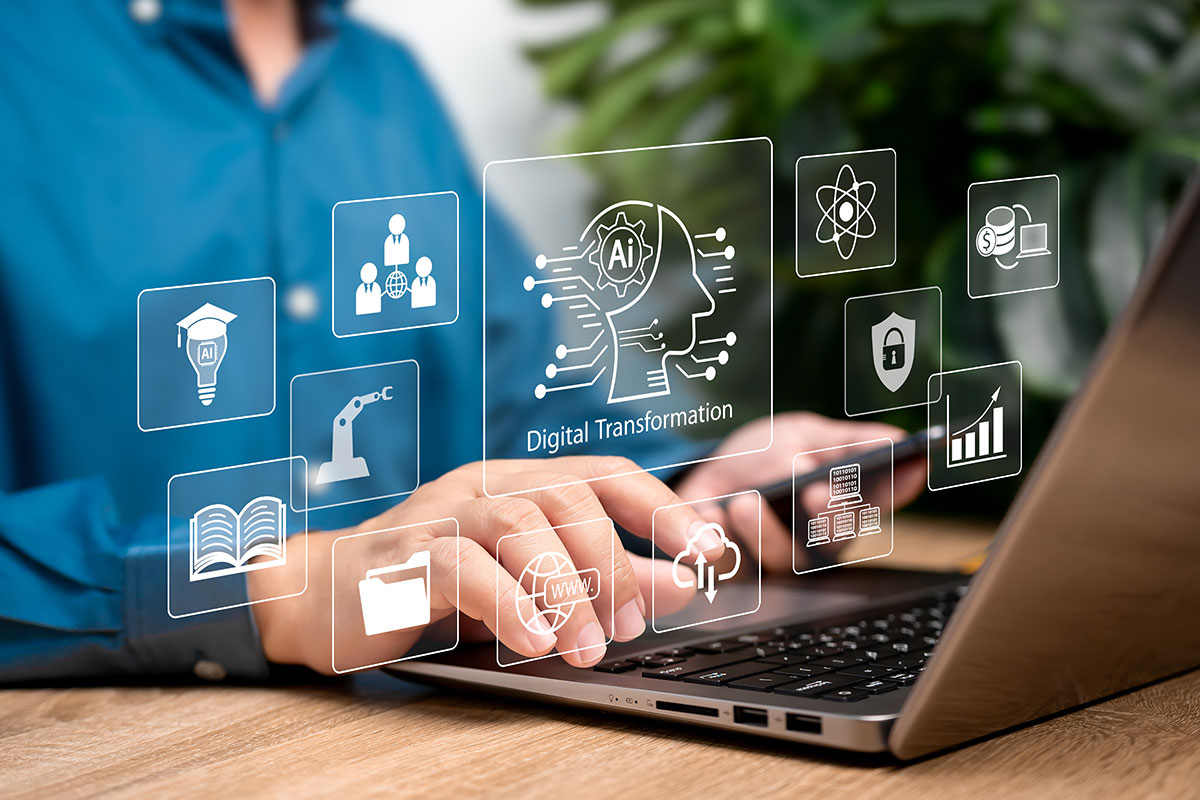 Ilustración de un CIO evaluando estrategias de inteligencia artificial empresarial
