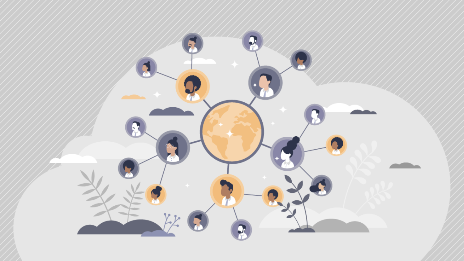 AI agent connecting people across different countries through seamless communication.