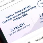 Image of Agentforce on Help displaying one million support requests handled.