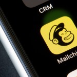 Mailchimp logo on a cell phone app.