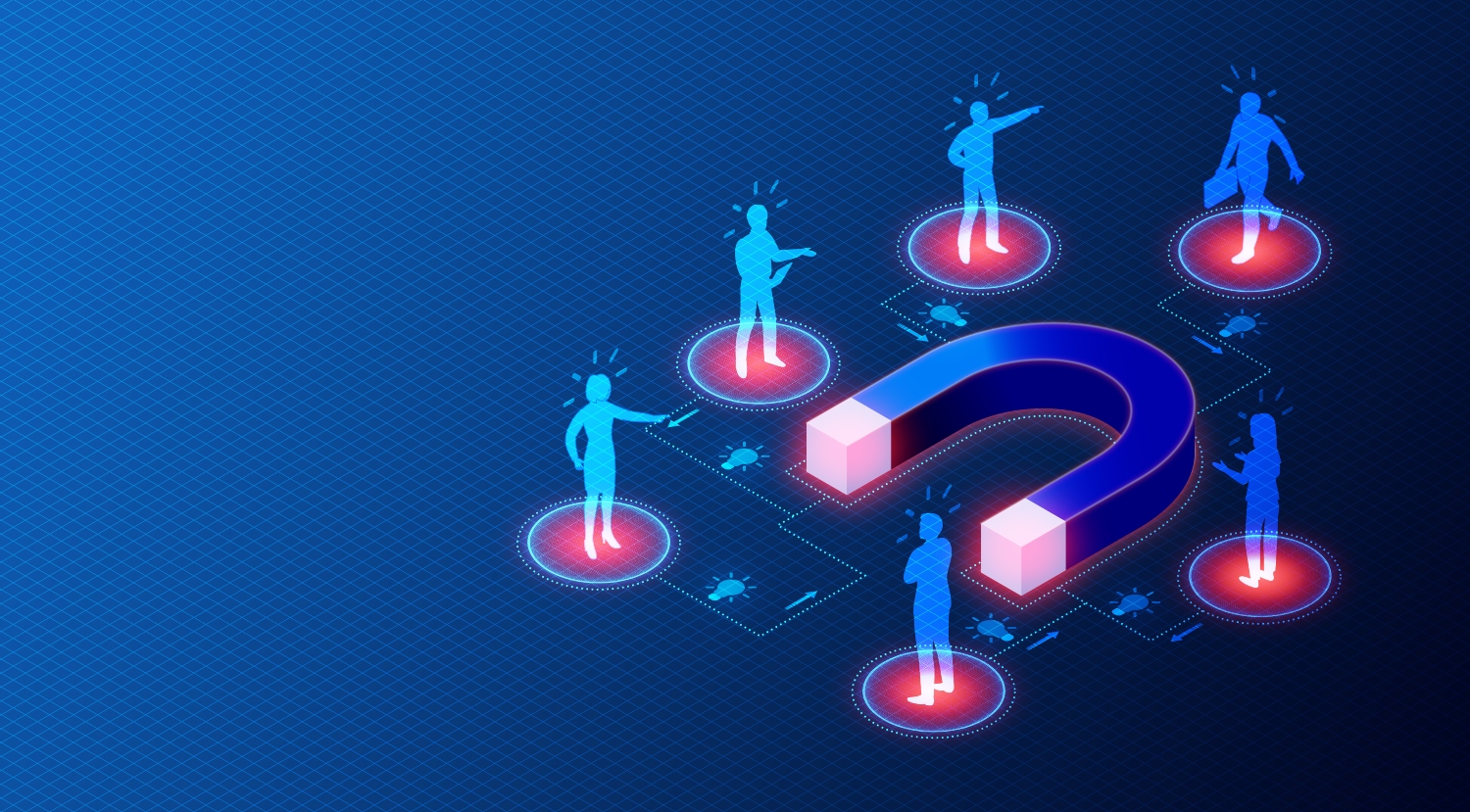 Talent Attraction and Talent Retention Concept - Retaining Valuable Employees and Attracting Top-notch Talents to Join the Organization - 3D Illustration