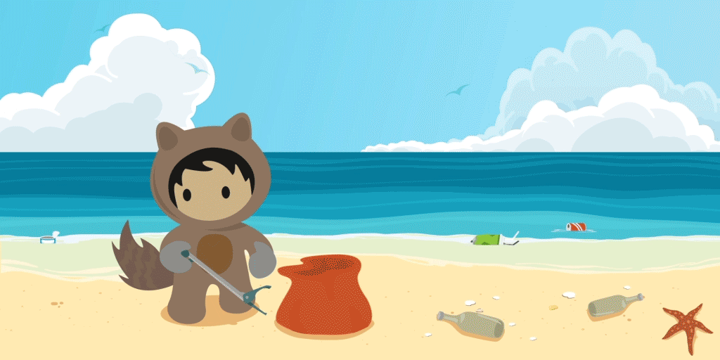 A Salesforce Beach animation