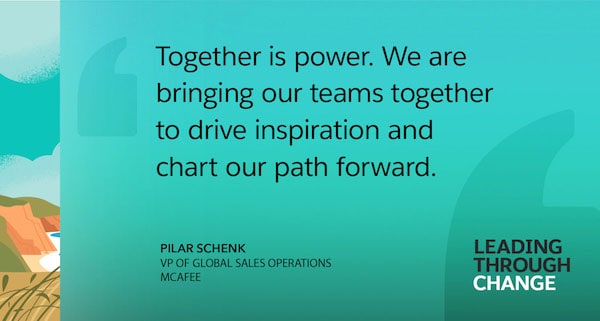 "Together is power. We are bringing our teams together to drive inspiration and chart our path forward" - Pilar Schenk