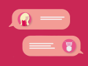 Illustration showing AI prompts for small business service