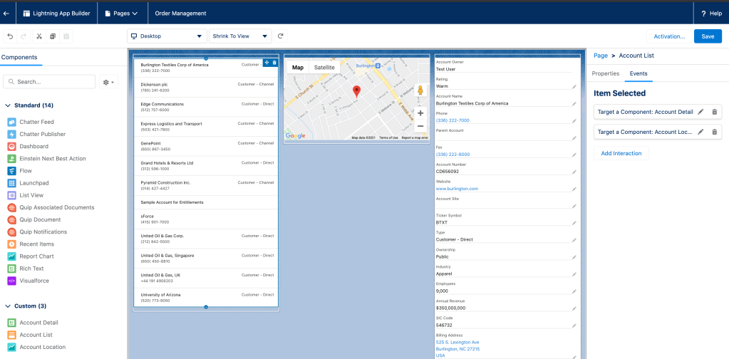 A screenshot showing Dynamic Interactions