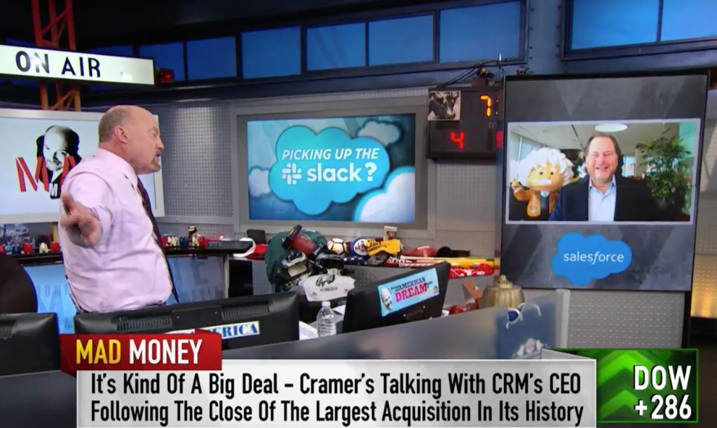 Marc Benioff speaks with Jim Cramer