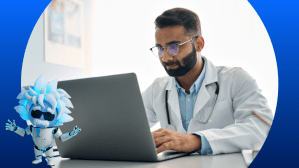 Doctor on laptop