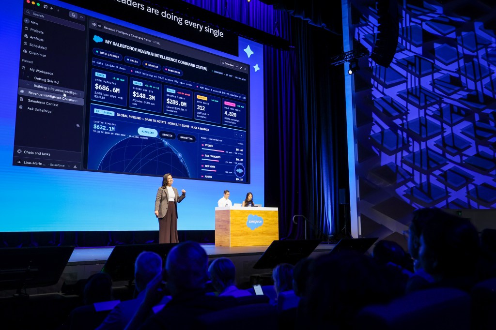 Lisa-Marie Wong, Lead Solution Engineer, ANZ addresses the keynote at AIforce World Tour Essentials Sydney.