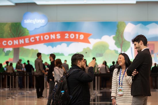 Trailblazers talk near the registration area at Connections '19