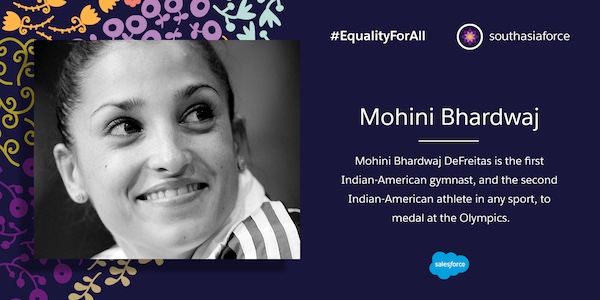 Mohini Bhardwaj DeFreitas is the first Indian-American gymnast, and the second Indian-American athlete in any sport, to medal at an Olympics.