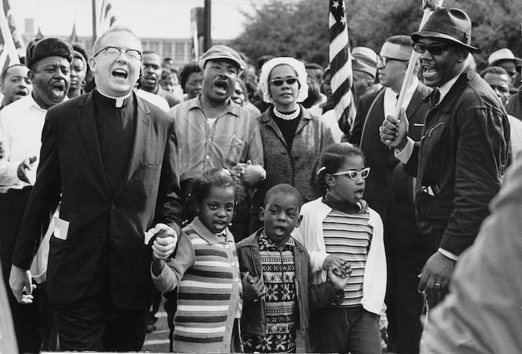 Photo of Abernathy children in Selma to Montgomery march for the right to vote
