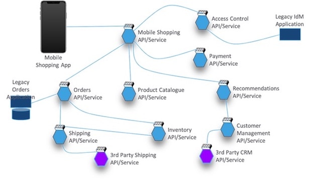 Mobile retailer application network example