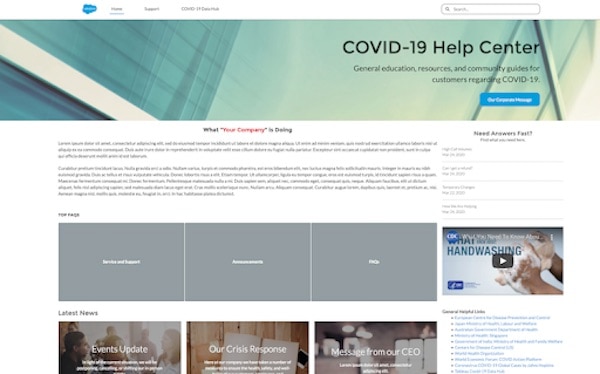Covid-19 help center