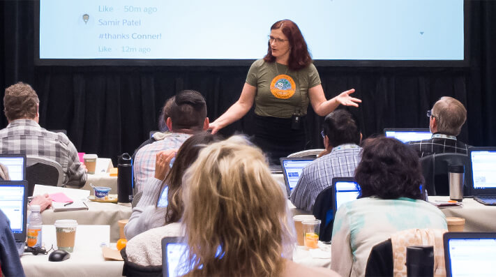 A presentation at a 3-day certification bootcamp