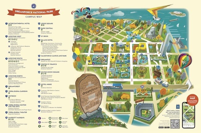 Image of Dreamforce 19 campus map