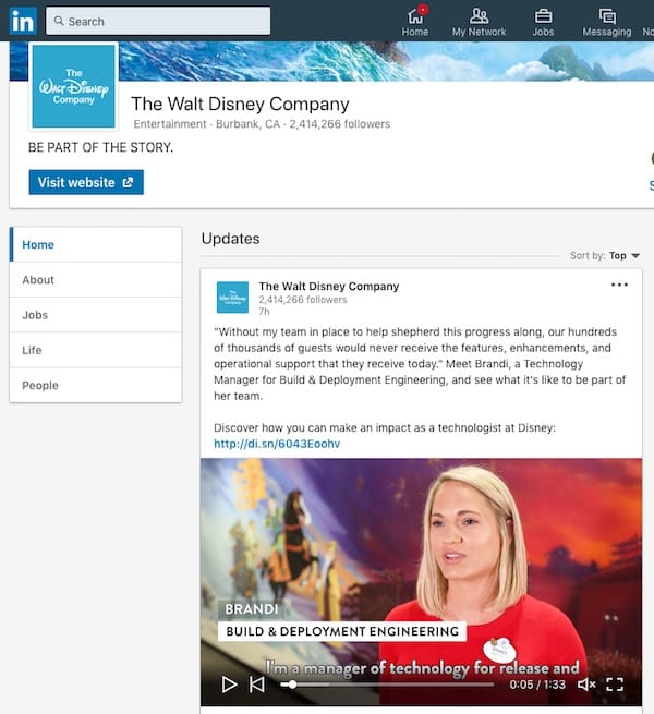 Disney highlights how employees bring the magic in this LinkedIn social media campaign