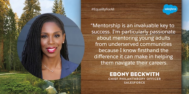 Ebony Beckwith and quote on the importance of mentorship