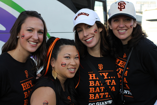 picture of Salesforce crew at Giants parade in San Francisco, CA