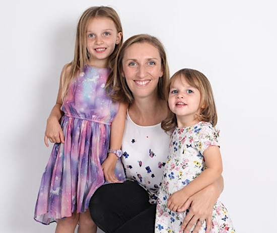 Heather Black and her two daughters