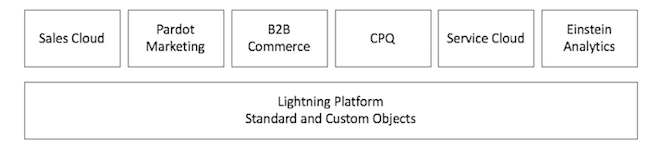Illustration of the Lightning Platform Standard and Custom Objects