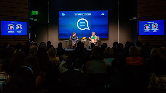 Michelle Meow and Lauren Morelli at The Commonwealth Club Equality Series