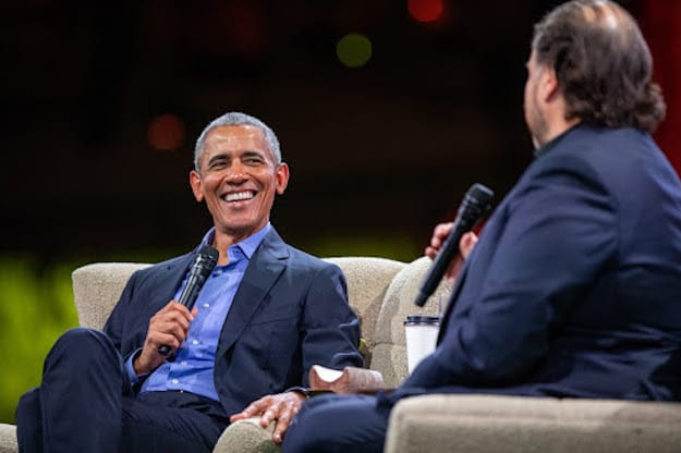 photo of Barak Obama and Marc Benioff