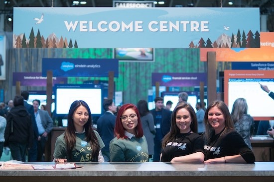 Photo of the welcome centre for Salesforce World Tour in Toronto