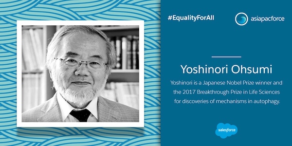 Yoshinori Ohsumi is a Japanese Nobel Prize winner and awardee of the 2017 Breakthrough Prize in Life Sciences for discoveries of mechanisms in autophagy.