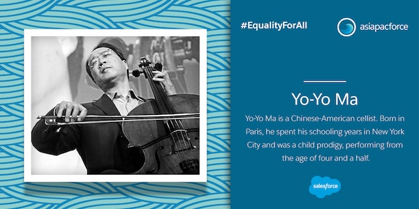 Yo-Yo Ma is a Chinese-American cellist. Born in Paris, he spent his schooling years in New York City and was a child prodigy, performing from the age of four and a half.