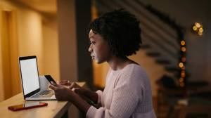 woman shopping online cyber week digital retail insights