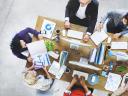 Colleagues at a conference table