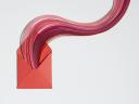 Envelope with flowing lines