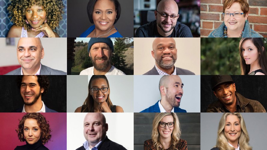 closeup faces of LinkedIn sales influencers
