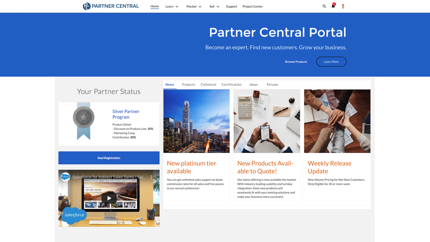 partner central portal screenshot