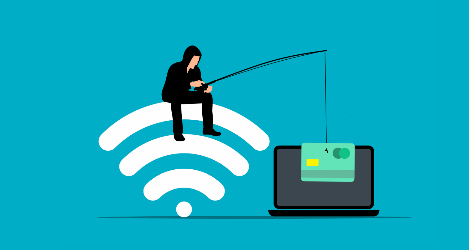 Illustration of a cybersecurity attack on a small business.