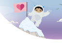 Astro on a mountain with a heart flag for Winter '22 release preview innovations