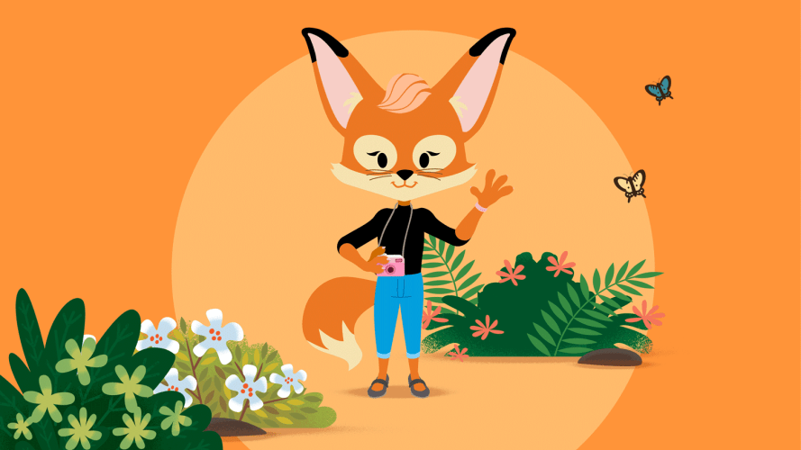 illustration brandy the fox, new salesforce marketing character