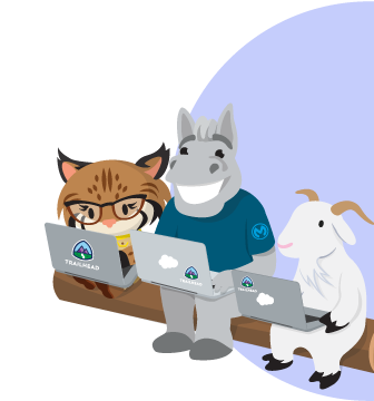 Appy, Max, and Cloudy sitting on a log looking at their laptops