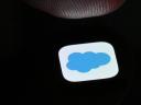 close up of finger on the Salesforce app icon: spring ’22 release preview window