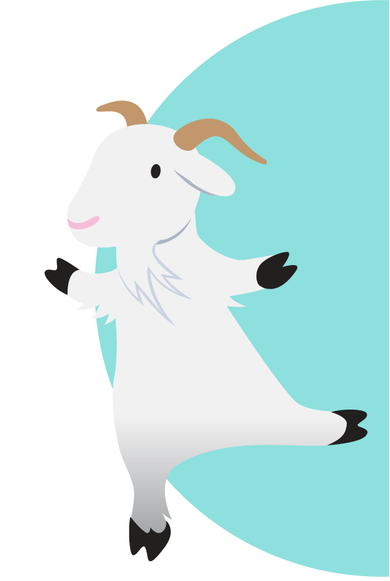 Cloudy the goat illustration